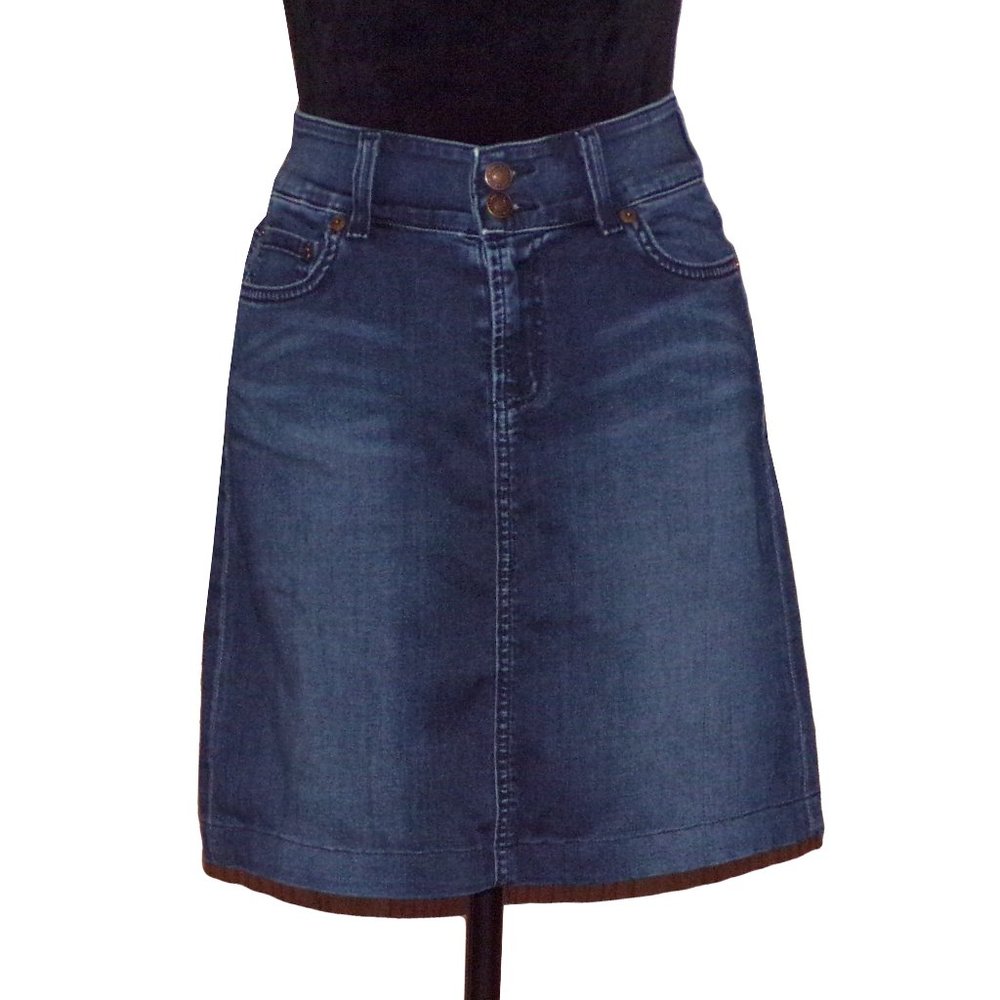 Red Engine 'Claret' Soft Denim Skirt